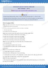Đề thi giữa kì 1 Sinh 11 Kết nối tri thức - Đề số 1